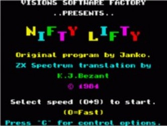 Nifty Lifty (1984)(Visions Software Factory)[a2] Rom
